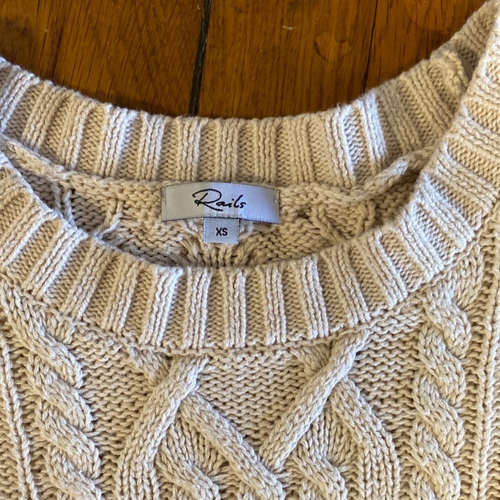 Rails Ecru Distressed Sweater. - image 2